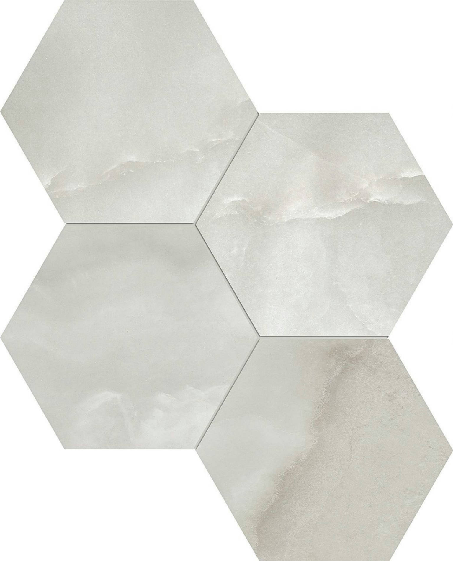 Sorrento Onyx Polished 6" Hex Mosaic | Arley Wholesale